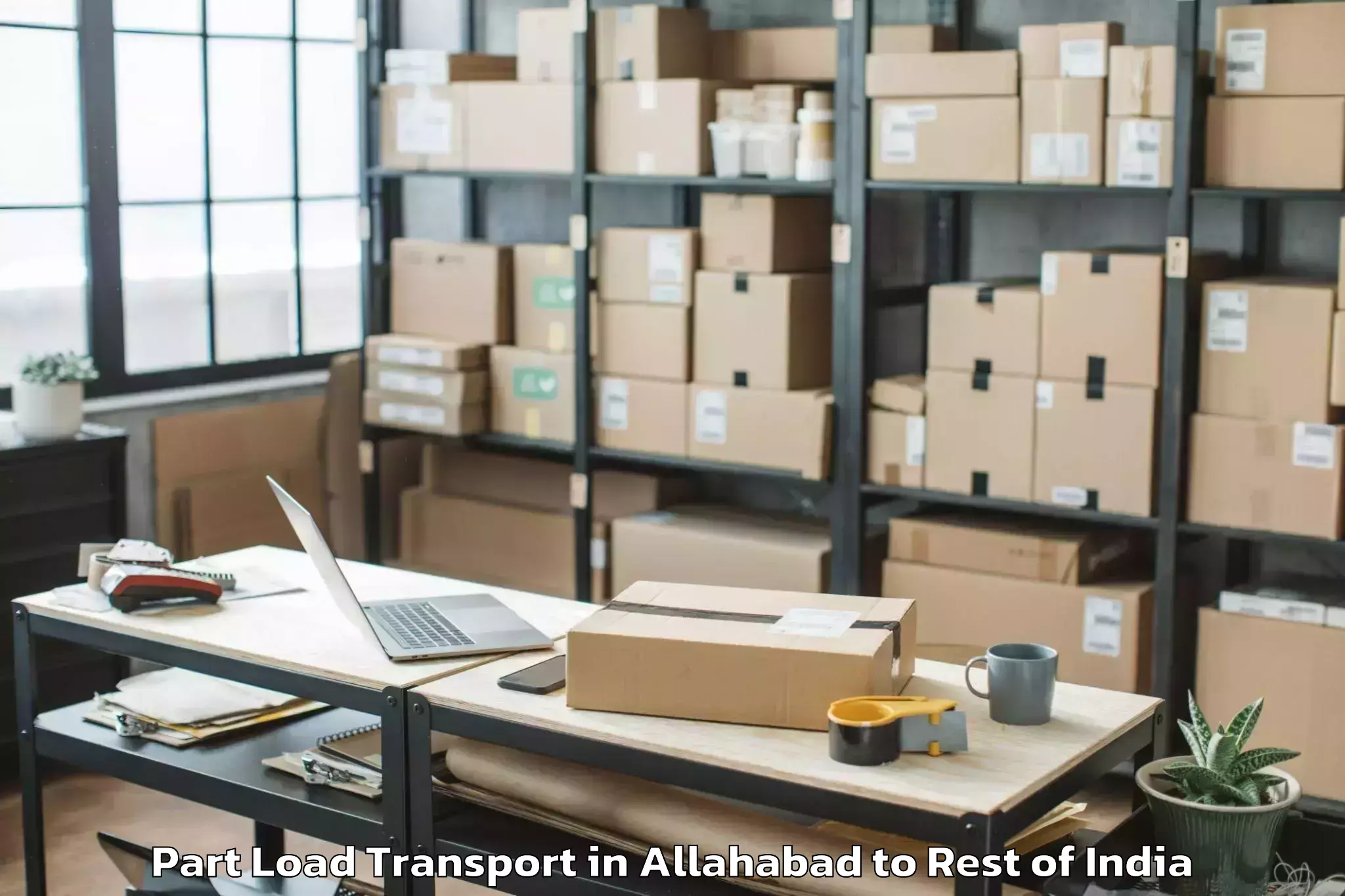 Professional Allahabad to Along Airport Ixv Part Load Transport